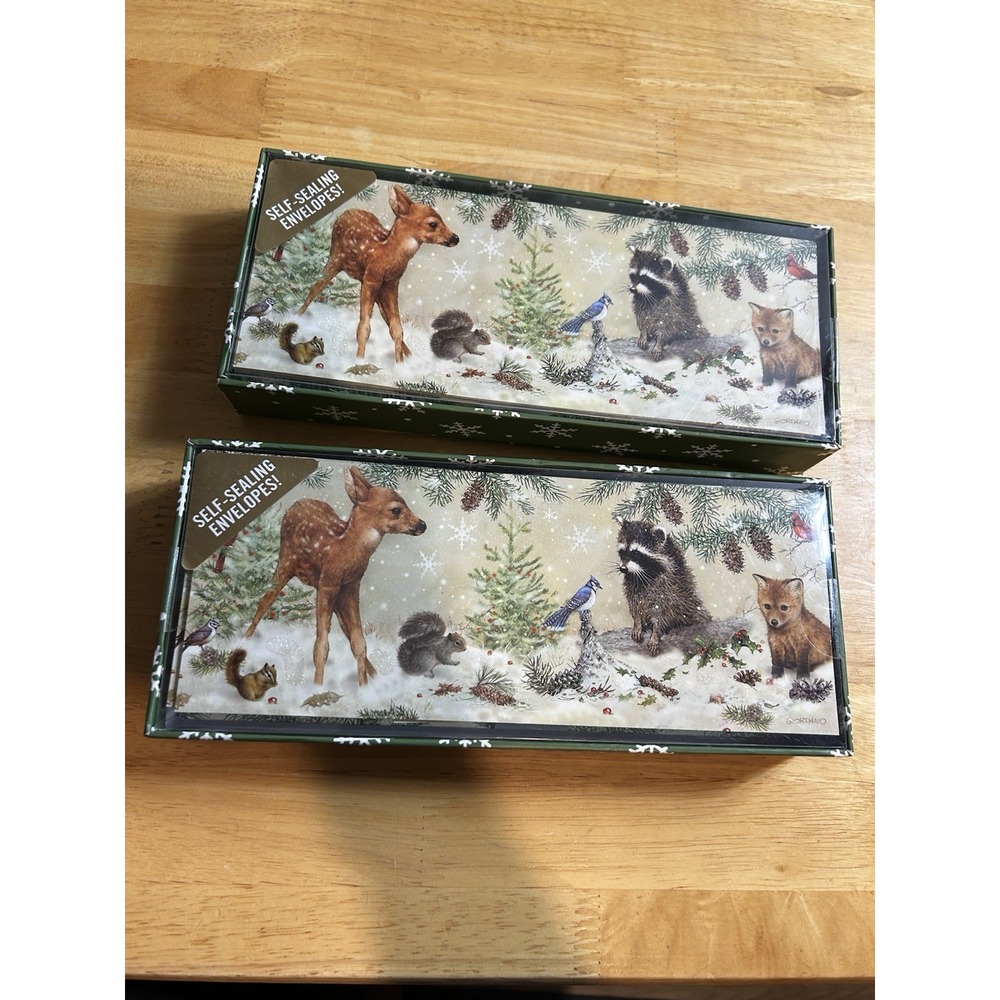 NEW Winter Forest Friends Critter Holiday Christmas Cards Peter Pauper Press Inc
